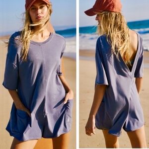 Free People Movement Hot Shot Tee Romper Onesie NEW! M IR